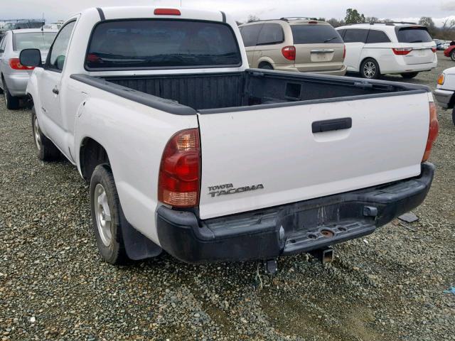 5TENX22N06Z256072 - 2006 TOYOTA TACOMA WHITE photo 3