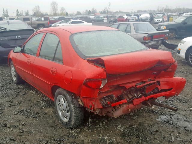 3FAFP13P71R167841 - 2001 FORD ESCORT RED photo 3