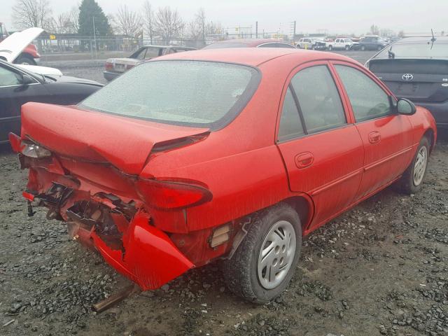 3FAFP13P71R167841 - 2001 FORD ESCORT RED photo 4