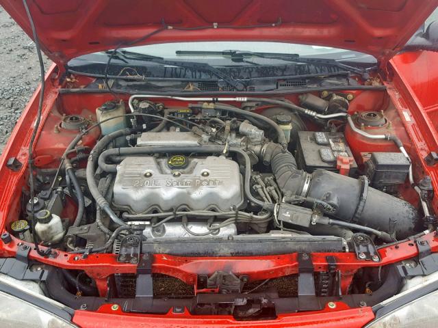 3FAFP13P71R167841 - 2001 FORD ESCORT RED photo 7