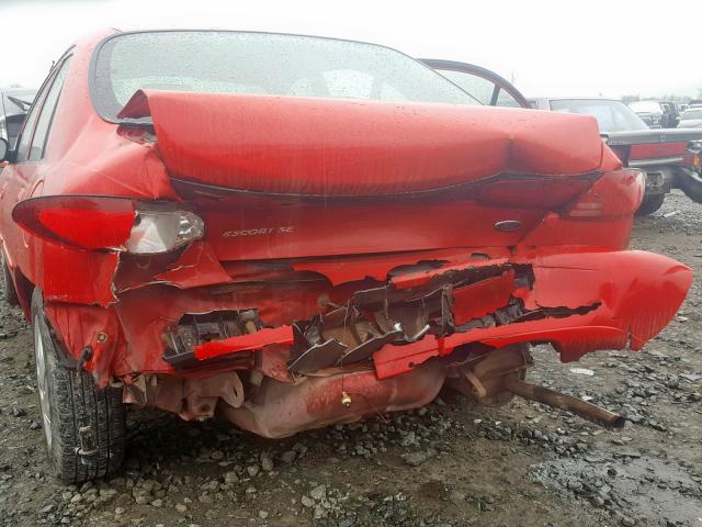 3FAFP13P71R167841 - 2001 FORD ESCORT RED photo 9