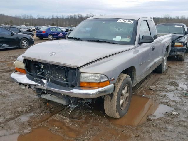 1B7GL23Y2VS234820 - 1997 DODGE DAKOTA SILVER photo 2