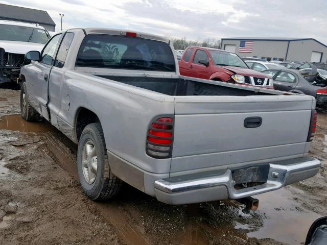 1B7GL23Y2VS234820 - 1997 DODGE DAKOTA SILVER photo 3