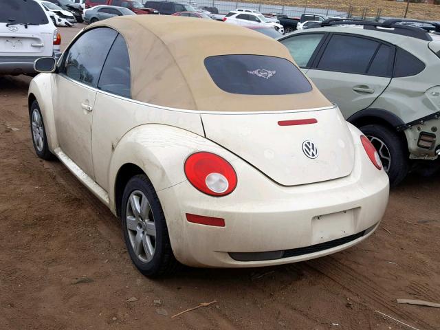 3VWRF31YX7M407985 - 2007 VOLKSWAGEN NEW BEETLE Сары фото 3