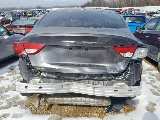 1C3CCCAB1FN599223 - 2015 CHRYSLER 200 LIMITE GRAY photo 9