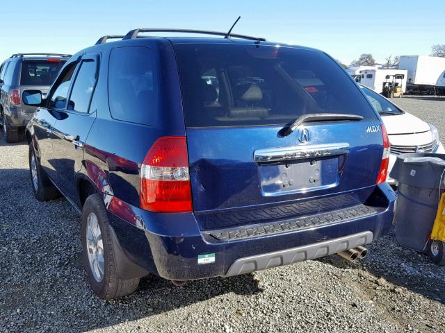 2HNYD18603H544160 - 2003 ACURA MDX TOURIN BLUE photo 3