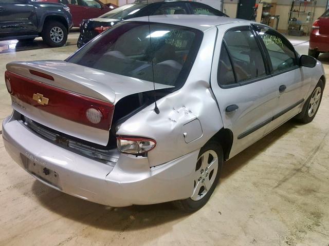 1G1JF52F447244015 - 2004 CHEVROLET CAVALIER L SILVER photo 4