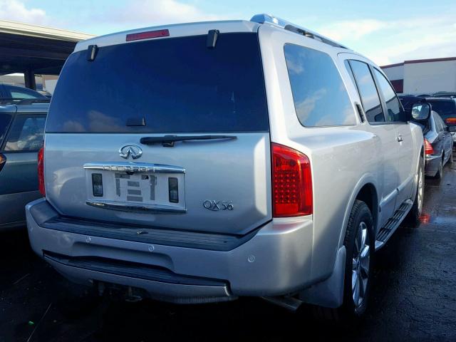 5N3ZA0NC0AN908107 - 2010 INFINITI QX56 SILVER photo 4