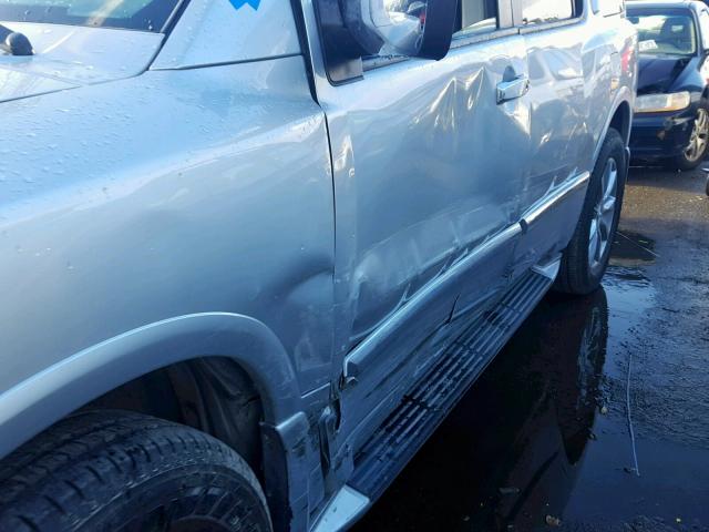 5N3ZA0NC0AN908107 - 2010 INFINITI QX56 SILVER photo 9