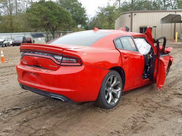 2C3CDXHG0HH537233 - 2017 DODGE CHARGER SX RED photo 4