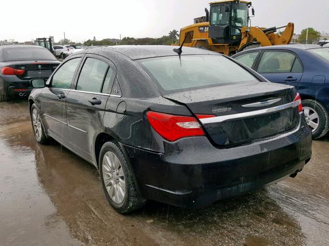 1C3CCBAB9CN201598 - 2012 CHRYSLER 200 LX BLACK photo 3