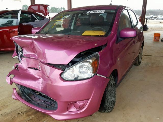 ML32A3HJ3FH057116 - 2015 MITSUBISHI MIRAGE DE PINK photo 2