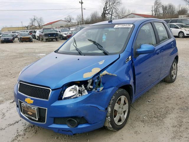 KL1TD66E69B658048 - 2009 CHEVROLET AVEO LS BLUE photo 2