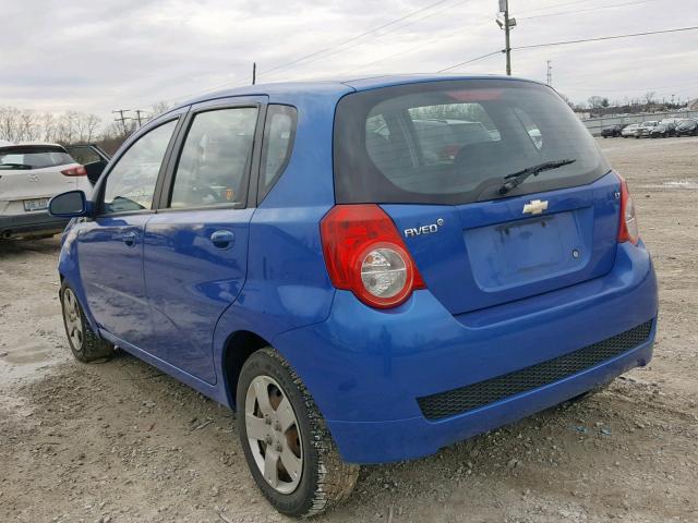 KL1TD66E69B658048 - 2009 CHEVROLET AVEO LS BLUE photo 3