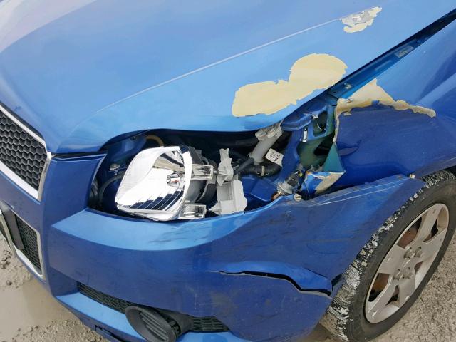 KL1TD66E69B658048 - 2009 CHEVROLET AVEO LS BLUE photo 9