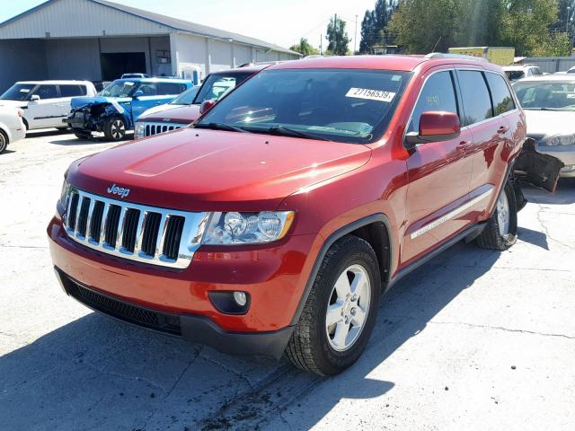 1J4RR4GG2BC703120 - 2011 JEEP GRAND CHER RED photo 2