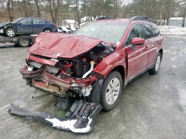 4S4BSACC3J3368943 - 2018 SUBARU OUTBACK 2. RED photo 2