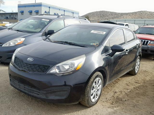 KNADM4A39D6296058 - 2013 KIA RIO LX BLACK photo 2