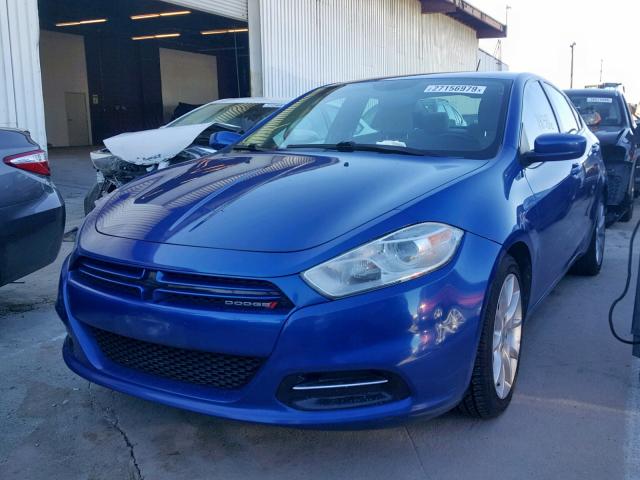 1C3CDFBA9DD137774 - 2013 DODGE DART SXT BLUE photo 2