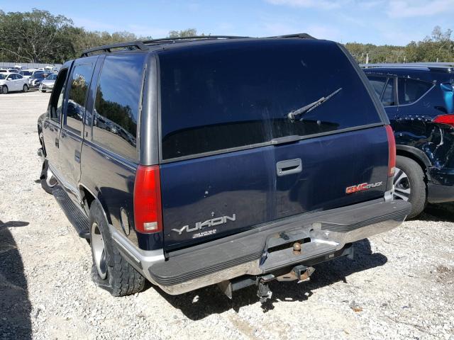 1GKEC13R6VJ725394 - 1997 GMC YUKON BLUE photo 3