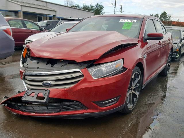 1FAHP2H83GG152933 - 2016 FORD TAURUS SEL RED photo 2