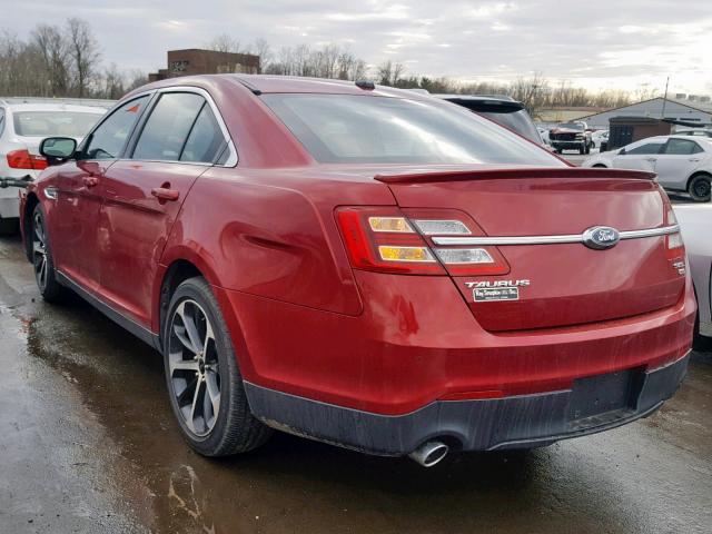 1FAHP2H83GG152933 - 2016 FORD TAURUS SEL RED photo 3