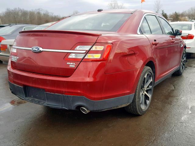 1FAHP2H83GG152933 - 2016 FORD TAURUS SEL RED photo 4