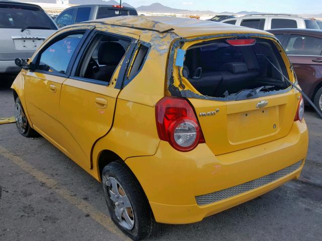KL1TD6DE6AB116441 - 2010 CHEVROLET AVEO LS YELLOW photo 3