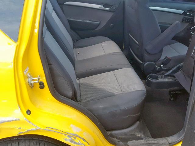 KL1TD6DE6AB116441 - 2010 CHEVROLET AVEO LS YELLOW photo 6