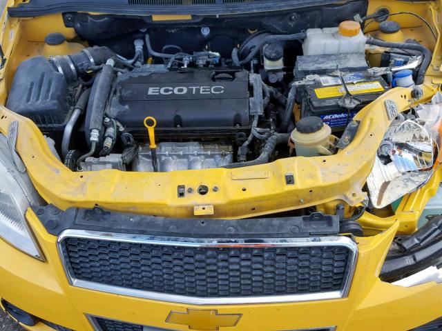 KL1TD6DE6AB116441 - 2010 CHEVROLET AVEO LS YELLOW photo 7