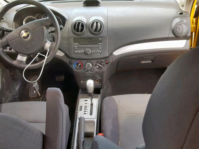 KL1TD6DE6AB116441 - 2010 CHEVROLET AVEO LS YELLOW photo 9