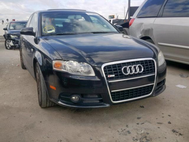 WAUAF78E78A167129 - 2008 AUDI A4 2.0T BLACK photo 1