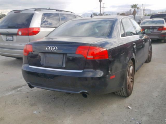 WAUAF78E78A167129 - 2008 AUDI A4 2.0T BLACK photo 4