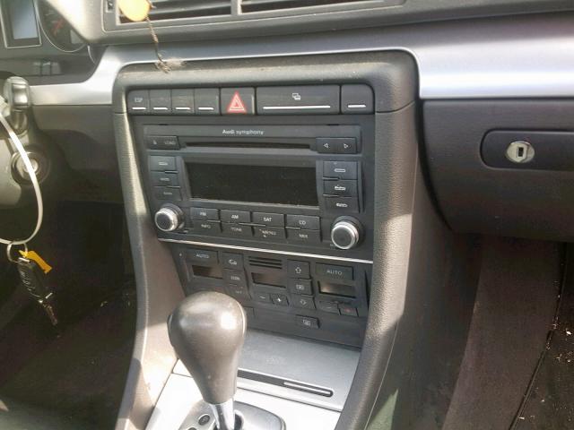 WAUAF78E78A167129 - 2008 AUDI A4 2.0T BLACK photo 9