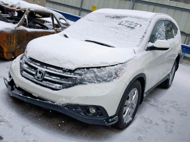 5J6RM4H75EL109896 - 2014 HONDA CR-V EXL WHITE photo 2