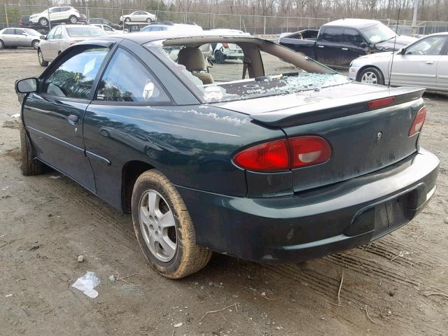 1G1JS124927146579 - 2002 CHEVROLET CAVALIER L GREEN photo 3