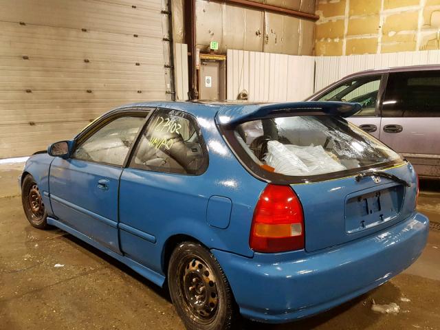 2HGEJ6344VH108100 - 1997 HONDA CIVIC DX BLUE photo 3