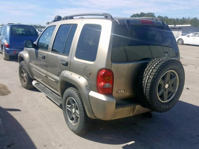 1J4GK38K42W367459 - 2002 JEEP LIBERTY RE TAN photo 3