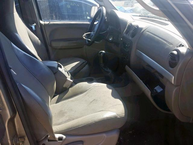 1J4GK38K42W367459 - 2002 JEEP LIBERTY RE TAN photo 5