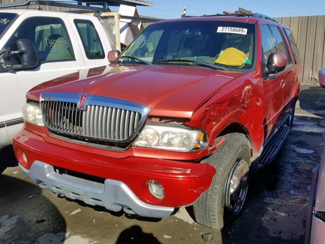 5LMFU28AXYLJ17594 - 2000 LINCOLN NAVIGATOR Qırmızı foto 2