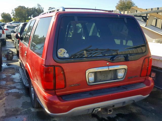 5LMFU28AXYLJ17594 - 2000 LINCOLN NAVIGATOR Qırmızı foto 3