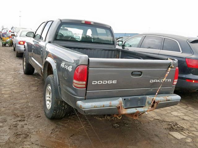 1D7HG38N33S254672 - 2003 DODGE DAKOTA QUA SILVER photo 3