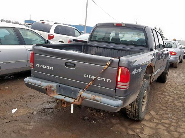 1D7HG38N33S254672 - 2003 DODGE DAKOTA QUA SILVER photo 4