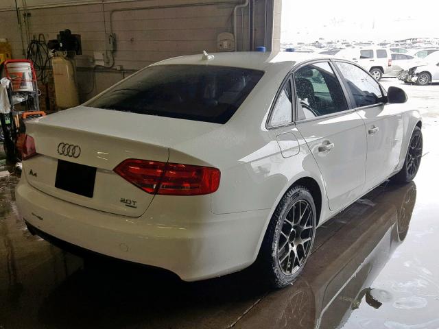 WAULF78K79A136866 - 2009 AUDI A4 2.0T QU WHITE photo 4