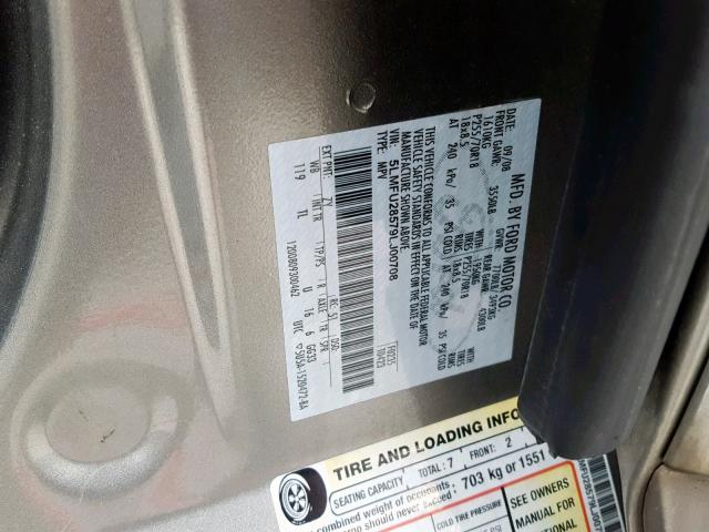 5LMFU28579LJ00708 - 2009 LINCOLN NAVIGATOR SILVER photo 10