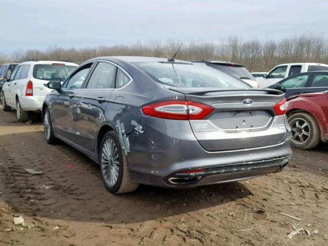 3FA6P0K98ER232425 - 2014 FORD FUSION TIT GRAY photo 3