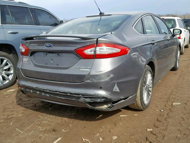 3FA6P0K98ER232425 - 2014 FORD FUSION TIT GRAY photo 4