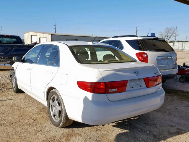 JHMCN36535C012943 - 2005 HONDA ACCORD HYB WHITE photo 3