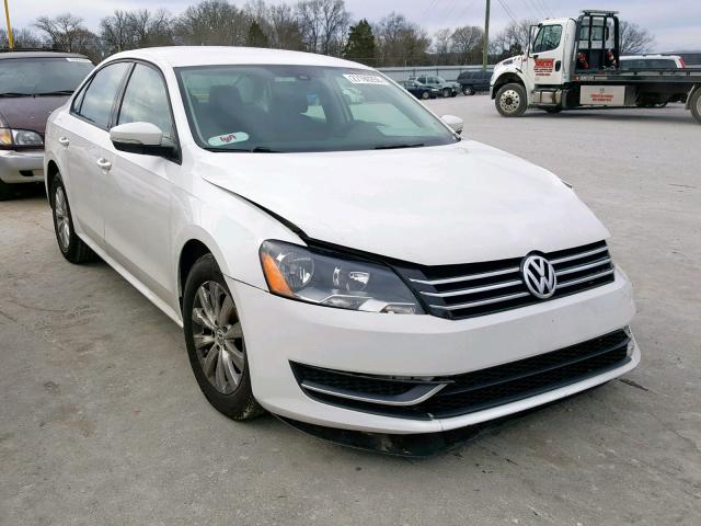 1VWAH7A30DC112698 - 2013 VOLKSWAGEN PASSAT S WHITE photo 1