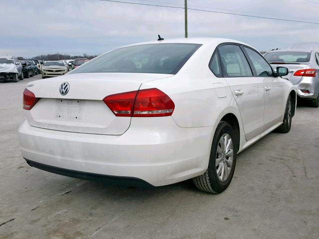 1VWAH7A30DC112698 - 2013 VOLKSWAGEN PASSAT S WHITE photo 4